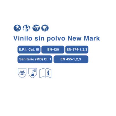 Guante Vinilo sin polvo New Mark T/ Grande - 3