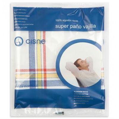 Super Paño Vajilla Rayas Blanco Mopatex.