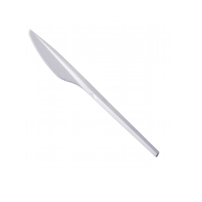 Cuchillo blanco reutilizable 16,5 cm. Paquete 100 und - 1