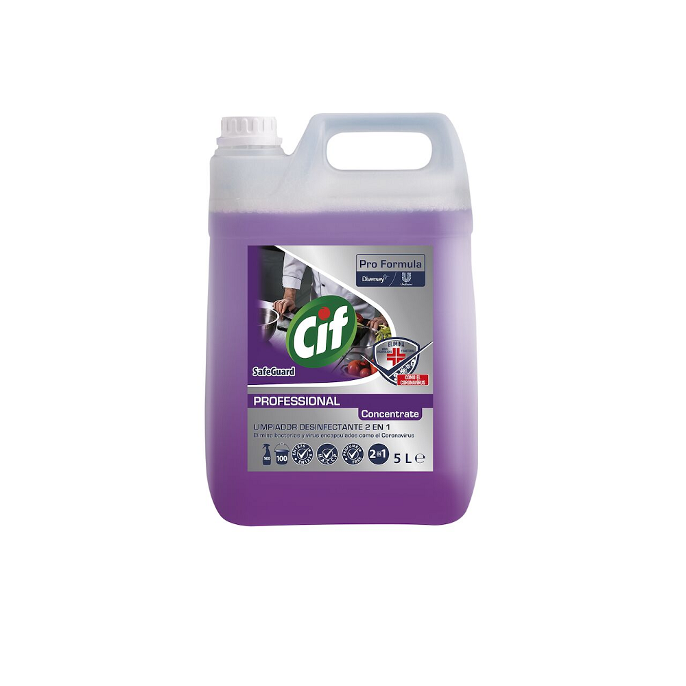 Cif Pro Formula Safeguard Limpiador Desinfectante 2 en 1 2x5L - 1