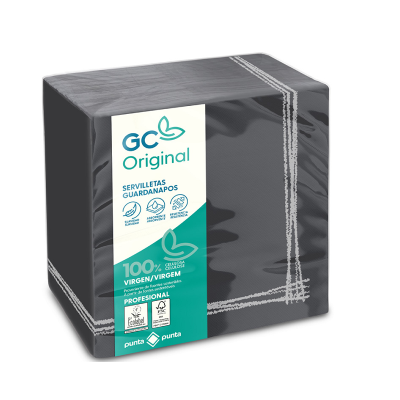 Servilletas Pasta P&P 40X40 Tokyo Negro Cenefa Blanco - 1