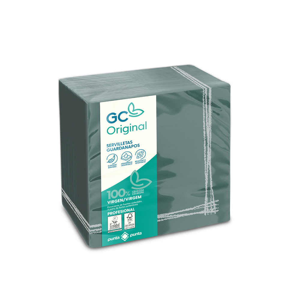 Servilletas Pasta P&P 40X40 Tokyo Verde Cenefa Blanco - 1