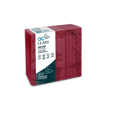 Servilletas Airlaid 40X40 Burdeos Cenefa París - 1