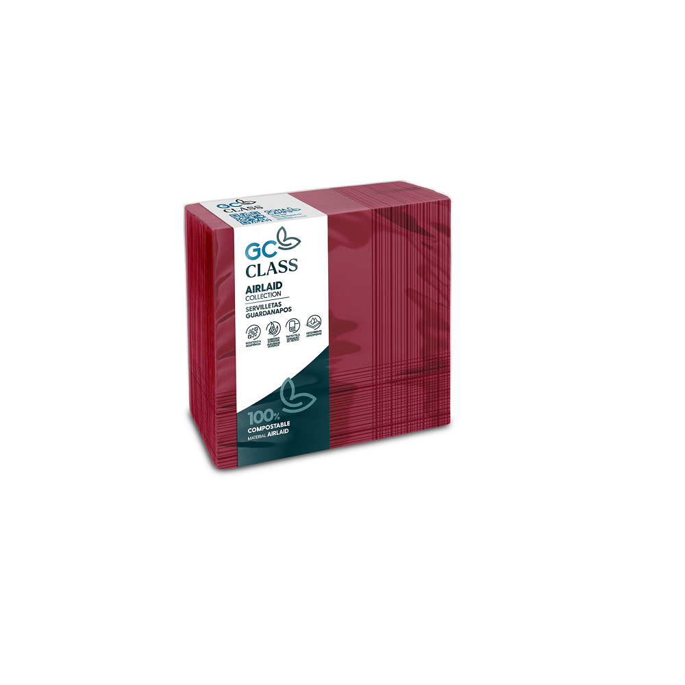 Servilletas Airlaid 40X40 Burdeos Cenefa París - 1