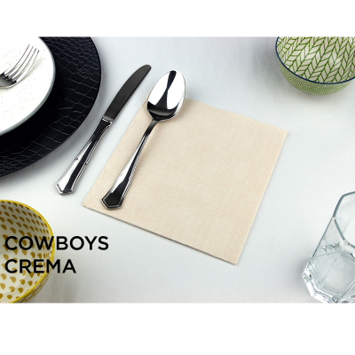 Servilleta 40x40 P&P Deco. Cow Boys Crema - 1