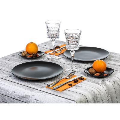 Mantel Papel Blanco 100x100 Deco. Madera - 1