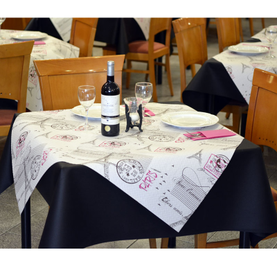 Mantel Papel Blanco 100x100 Deco.  Paris - 1