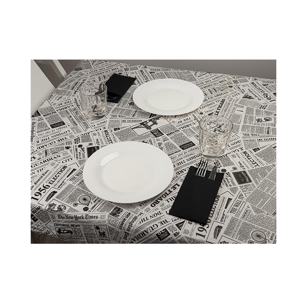 Mantel Papel Blanco 120x120 Deco. Prensa - 1