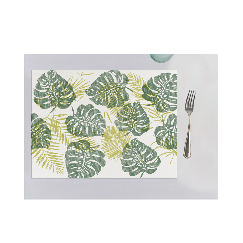 Mantel papel 30x40 Blanco Deco. Monstera - 1