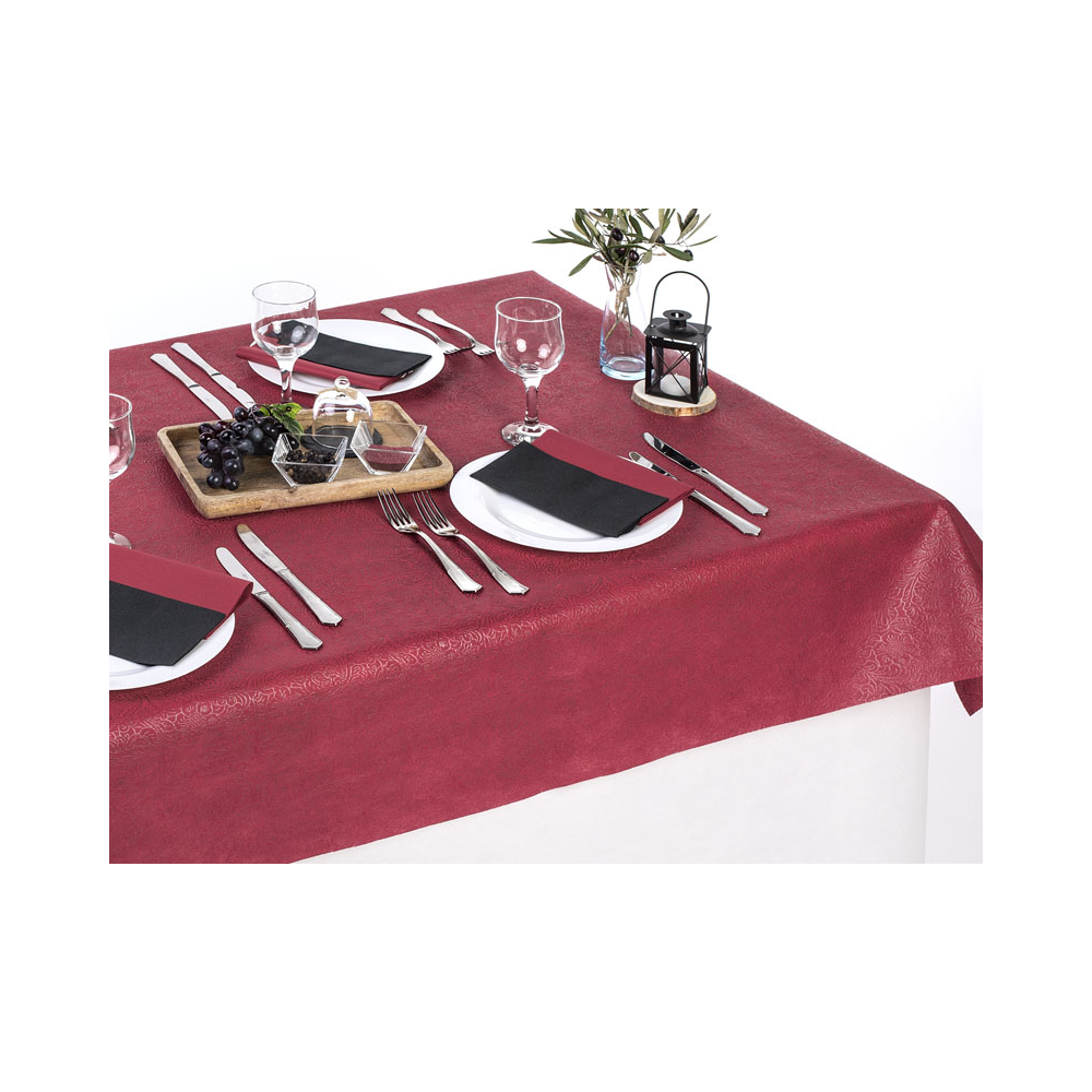 Mantel Cortado Novotex PLUS 120x120 Burdeos - 1