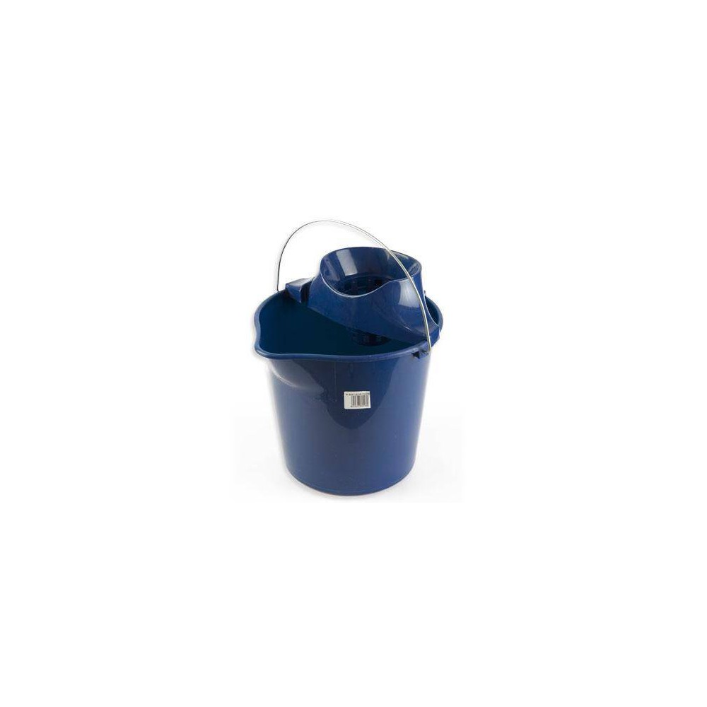 Cubo Redondo normal con Escurridor Azul 13L