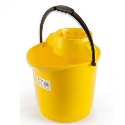 Cubo Redondo Especial Con Escurridor Amarillo 13L