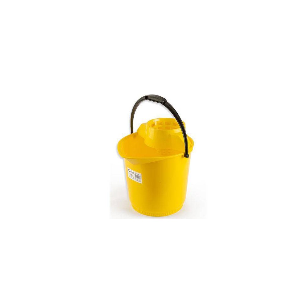 Cubo Redondo Especial Con Escurridor Amarillo 13L