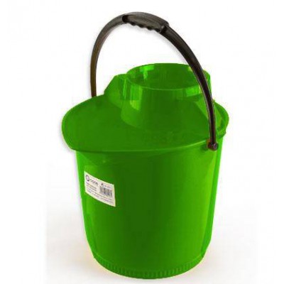 Cubo Redondo Especial Con Escurridor Verde 13L