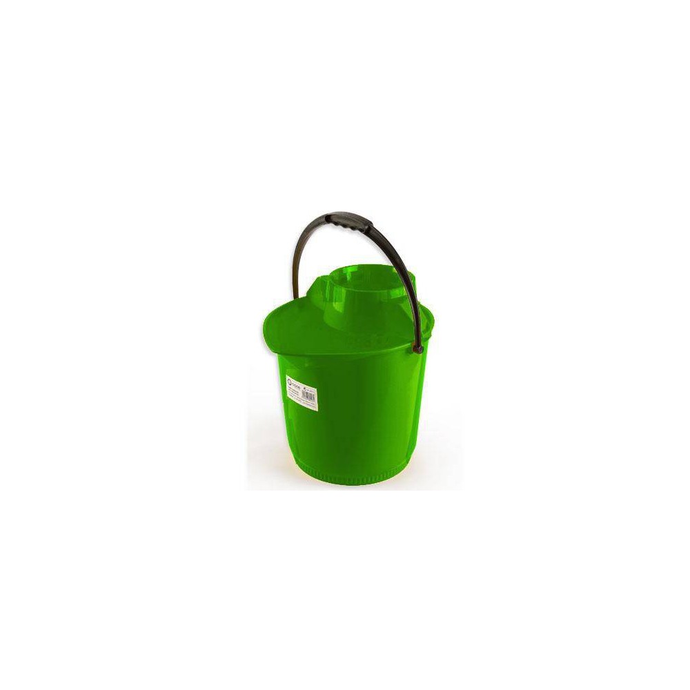 Cubo Redondo Especial Con Escurridor Verde 13L