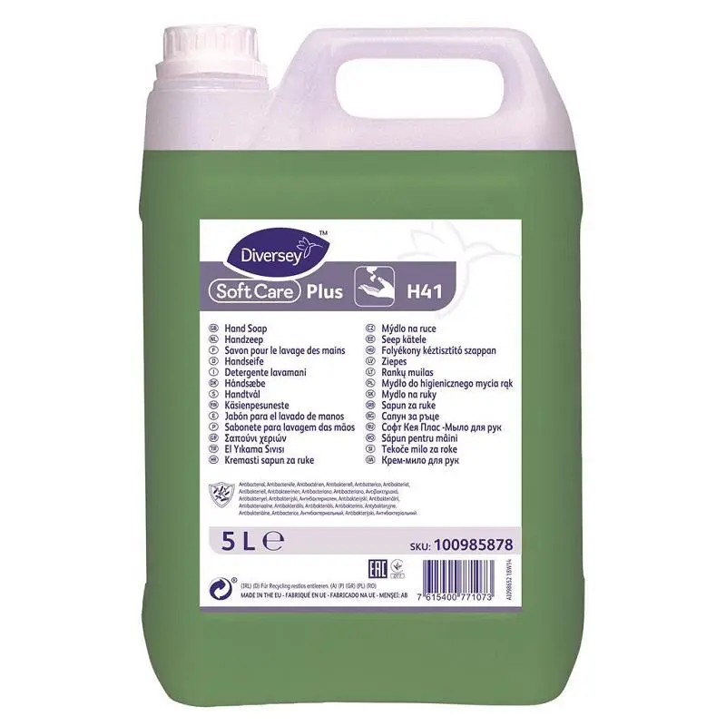 Soft Care Plus H41 jabón higienizante de manos con ácido láctico sin perfume Diversey