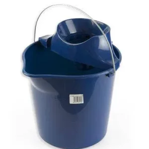 Cubo Redondo normal con Escurridor Azul 13L