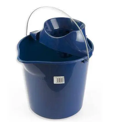 Cubo Redondo normal con Escurridor Azul 13L