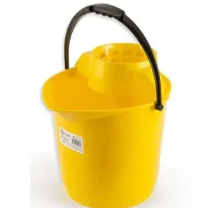 Cubo Redondo Especial Con Escurridor Amarillo 13L