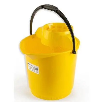 Cubo Redondo Especial Con Escurridor Amarillo 13L
