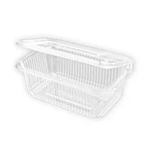 Envase PET rectangular con tapa bisagra 1000ml . Paquete 50 und - 1