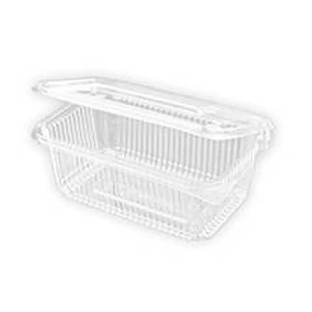 Envase PET rectangular con tapa bisagra 1000ml . Paquete 50 und - 1