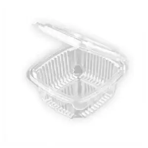 Envase PET rectangular con tapa bisagra 250ml . Paquete 50 und - 1