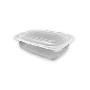 Envase PP oval con tapa bisagra 750 ml . Paquete 50 und - 1