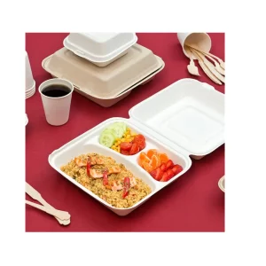 CONCHAS "L" 3 COMPART. 'BIONIC' 25x25x7,5 CM BLANCO BAGAZO (250 UNID.) - 1