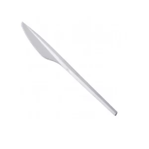 Cuchillo blanco reutilizable 16,5 cm. Paquete 100 und - 1
