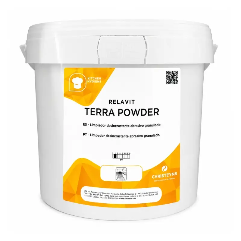 Relavit Terra Powder limpiador abrasivo para paellas y cazuelas en envase de 10 kg