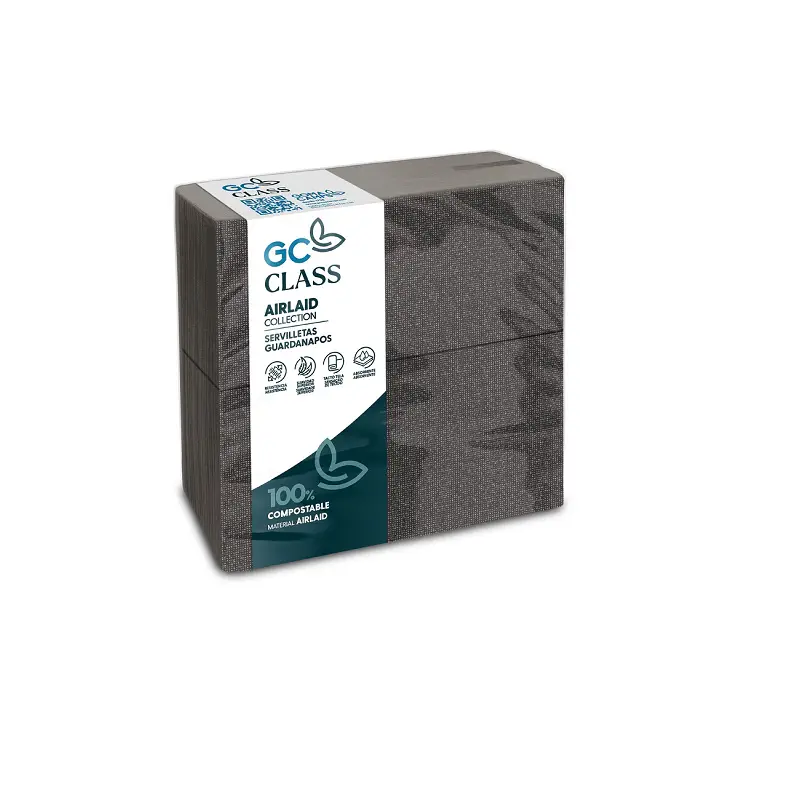 Servilletas Airlaid 40X40 Kangur Filum Negro - 1