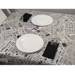Mantel Papel Blanco 120x120 Deco. Prensa - 1