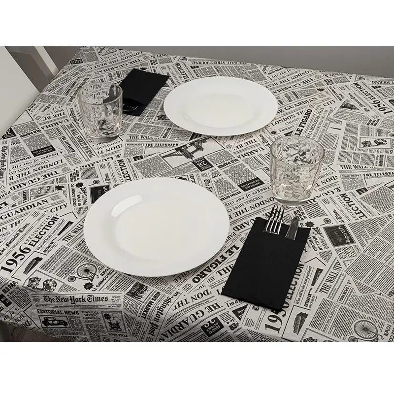 Mantel Papel Blanco 120x120 Deco. Prensa - 1
