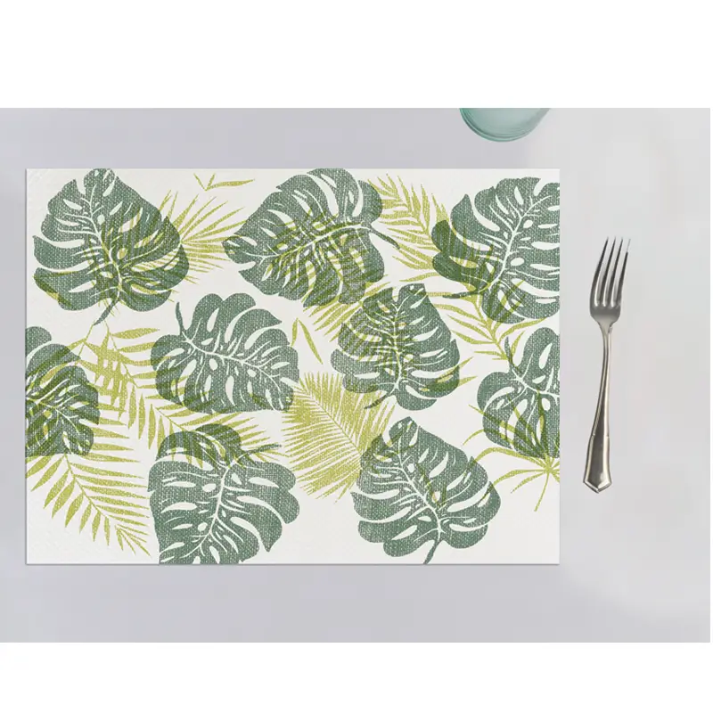 Mantel papel 30x40 Blanco Deco. Monstera - 1