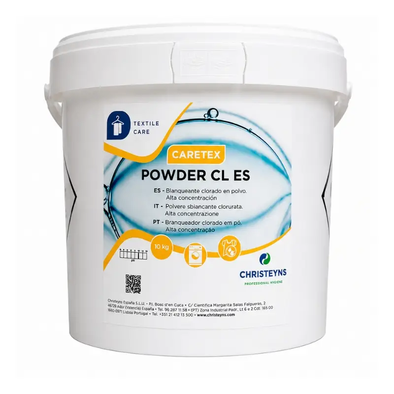 Caretex Powder CL ES blanqueante en polvo con cloro para ropa blanca en cubo de 10 kg