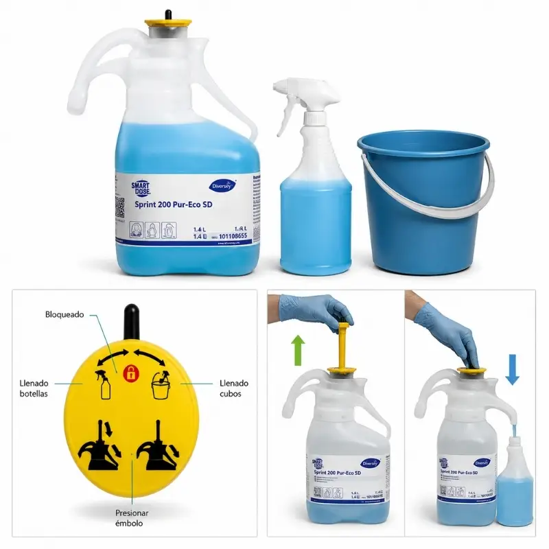 Sistema SmartDose de Diversey para dosificación de productos concentrados